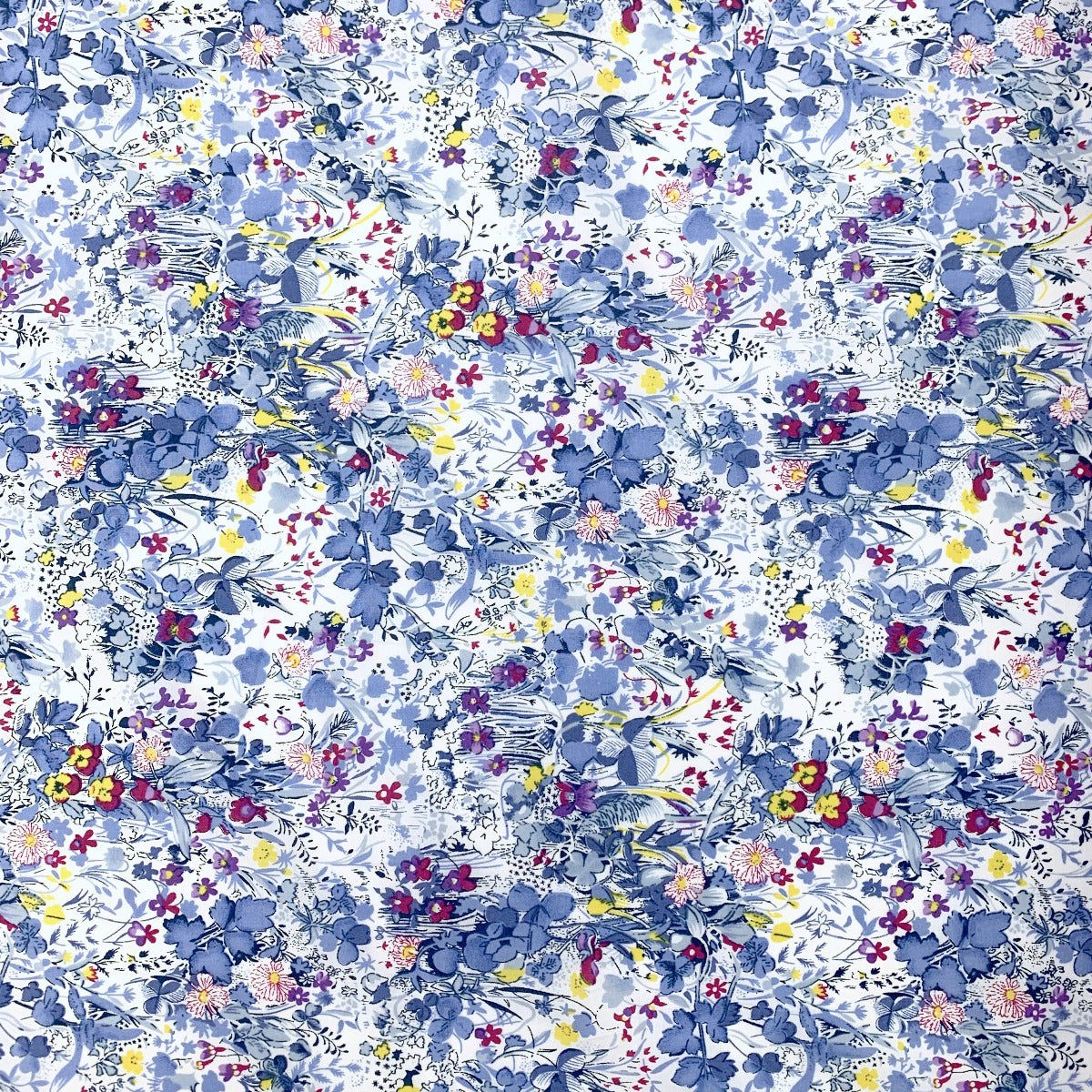 Pima Cotton Lawn The Garden Of Shakespeare Pale Blue Pattern