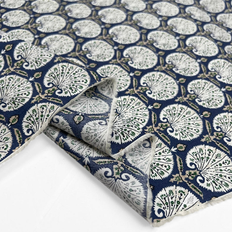 Pima Cotton Lawn Dress Fabric Denim Dandelion Fold