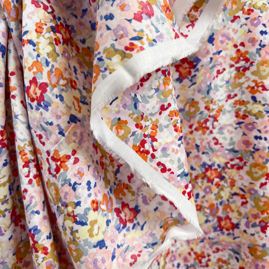 Pima Cotton Lawn Millions Multi Coloured Floral Dress Fabric Hang