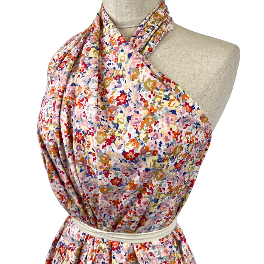 Pima Cotton Lawn Millions Multi Coloured Floral Dress Fabric Side