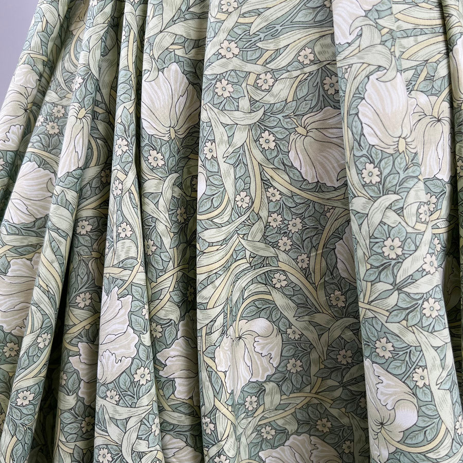 Pima Cotton Lawn Morris Sage Green Floral Dress Fabric