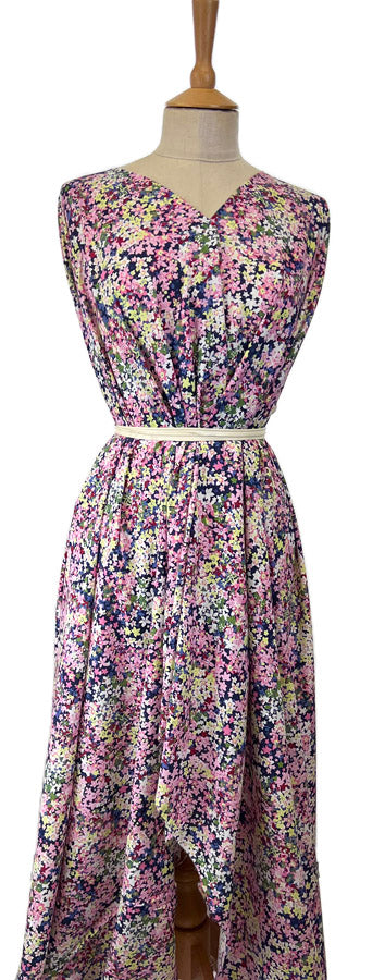 Pink Floral Dress Fabric Pima Cotton Lawn Isabella