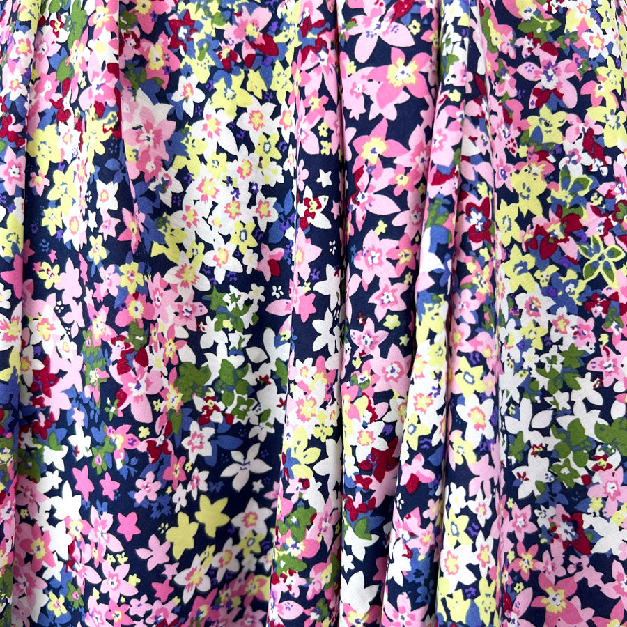 Pink Floral Dress Fabric Pima Cotton Lawn Isabella