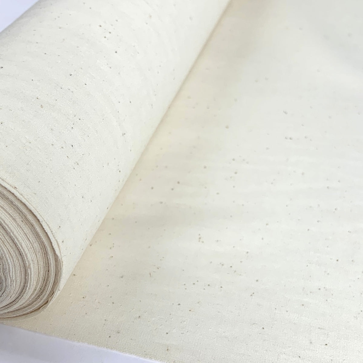 Plain Cotton Poplin Natural Cream Roll