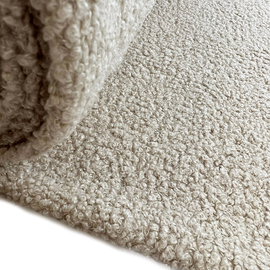 Plain Boucle Cream Stone Beige Dressmaking Fabric Roll