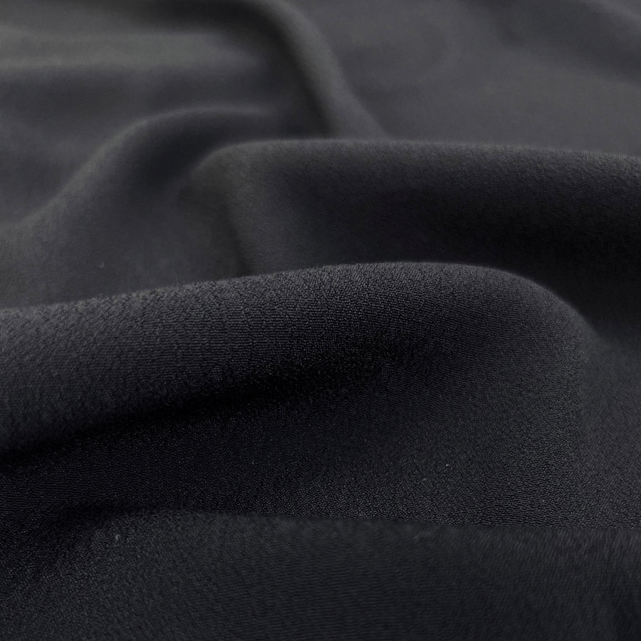 Plain Lightweight Dressmaking Fabric Viscose Crepe Black