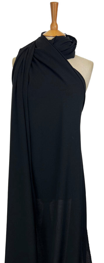 Plain Lightweight Dressmaking Fabric Viscose Crepe Black Dress