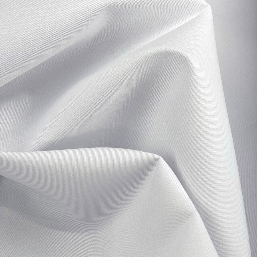 Plain Trouser Suiting Dress Fabric Poly Cotton Drill White
