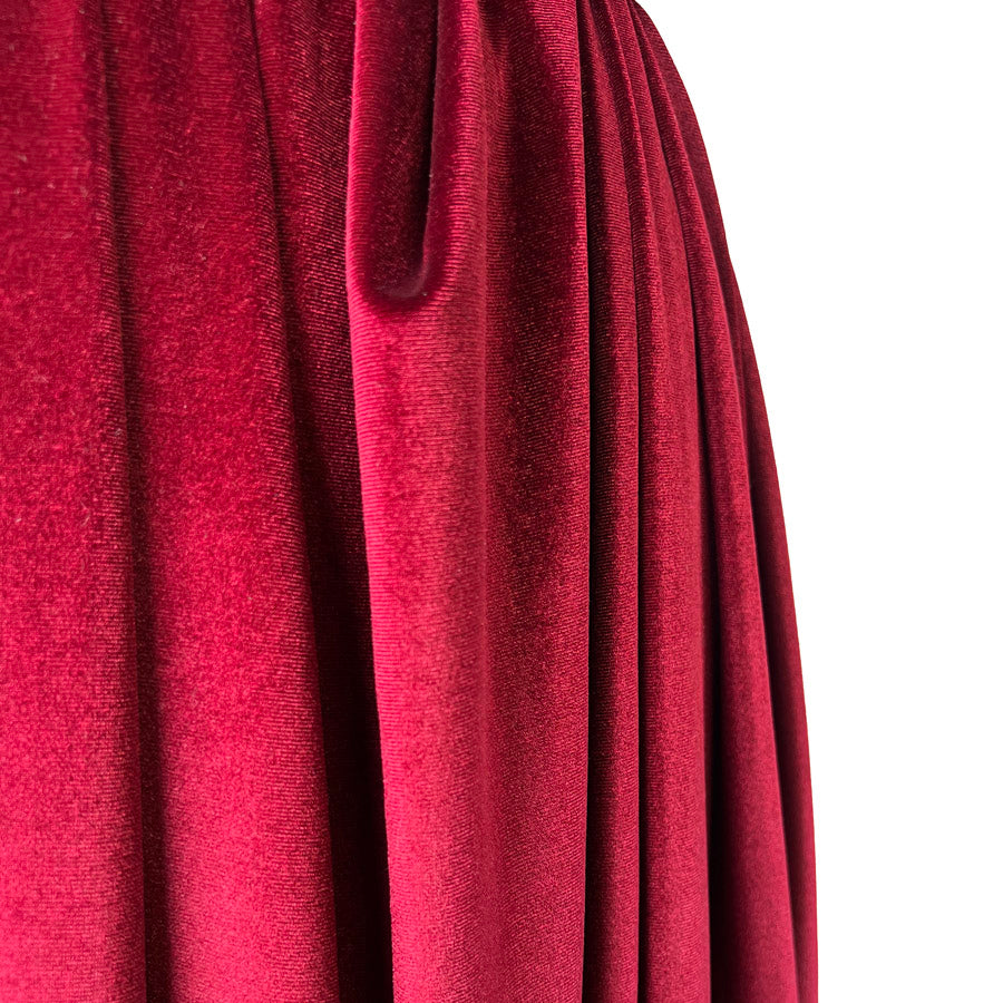 Plain Velour Dress Fabric Roxy Stretch Velvet Wine Hang