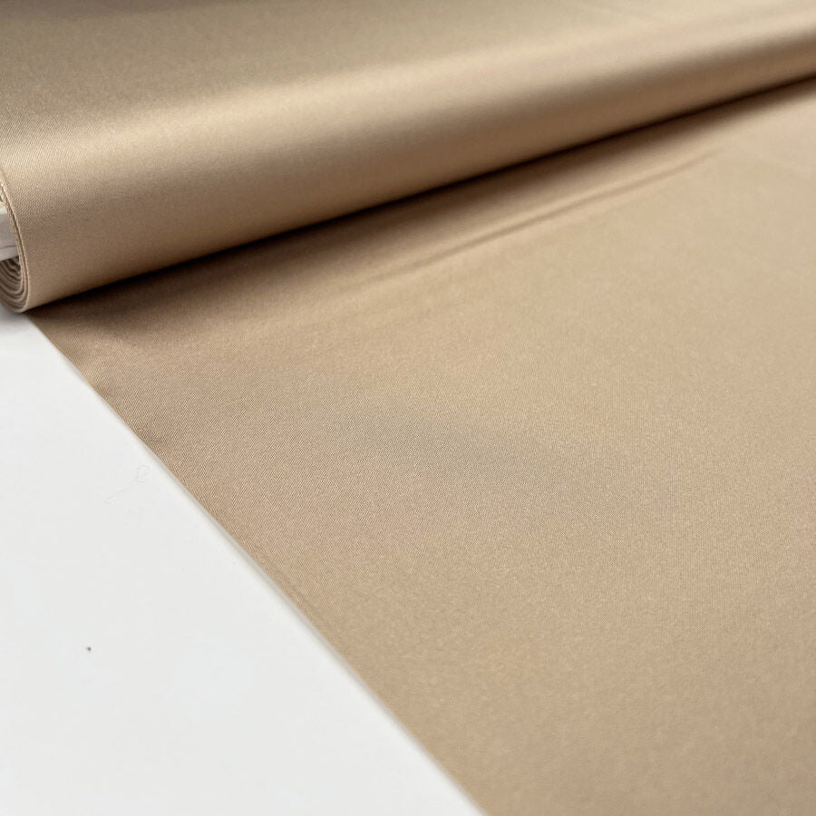 Plain Viscose Satin Camel Gold Rayon Woven Dress Fabric Bolt