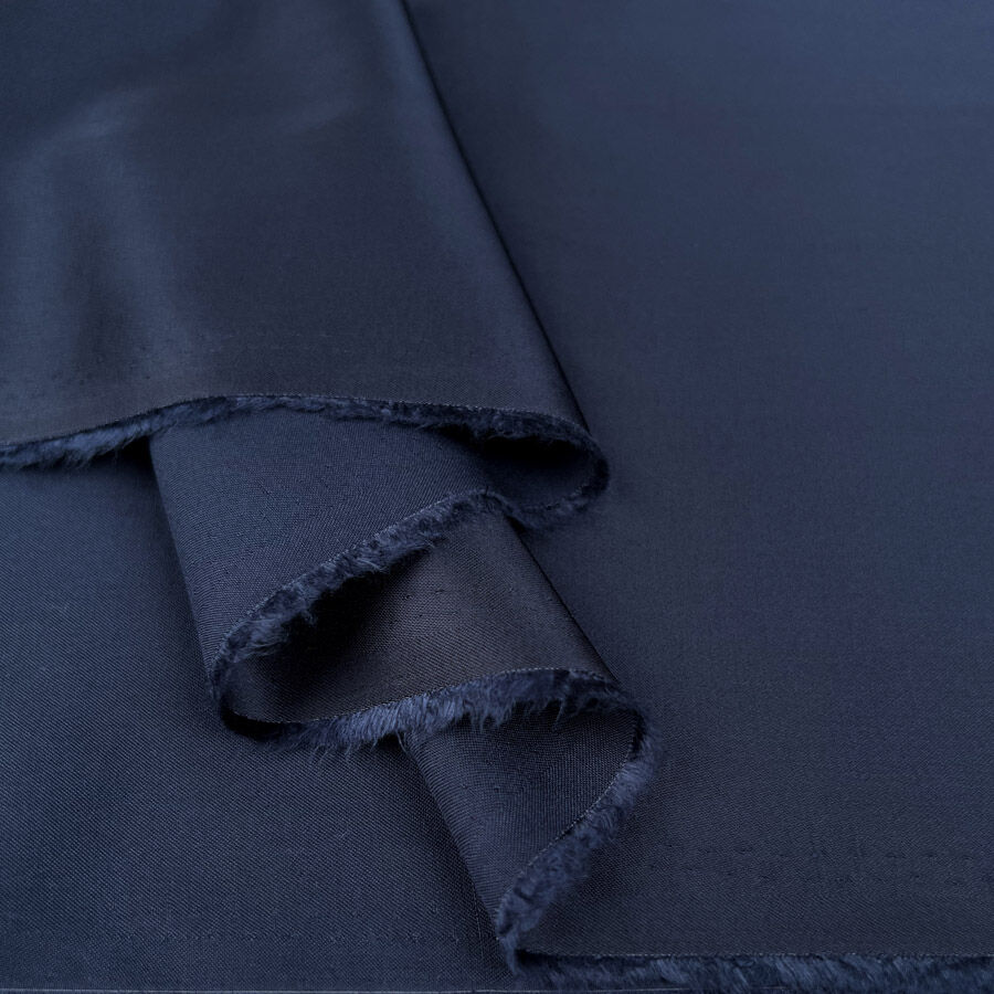 Plain Viscose Satin Navy Rayon Woven Dress Fabric Fold