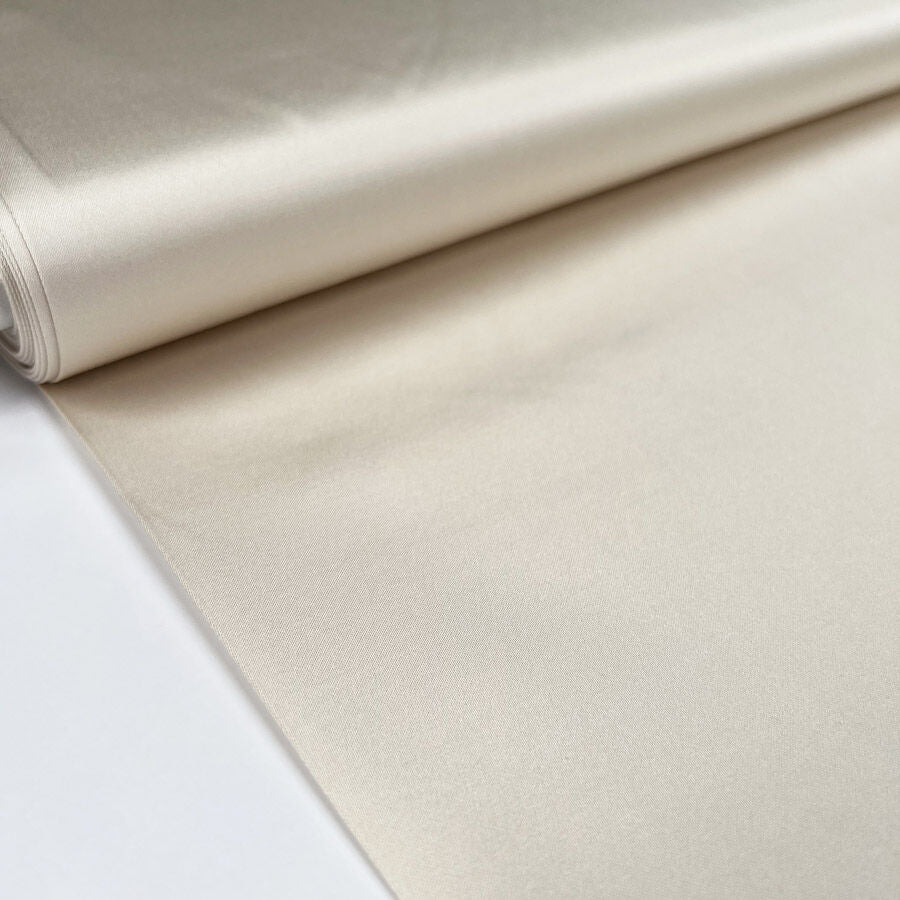 Plain Viscose Satin Off White Rayon Woven Dress Fabric Bolt