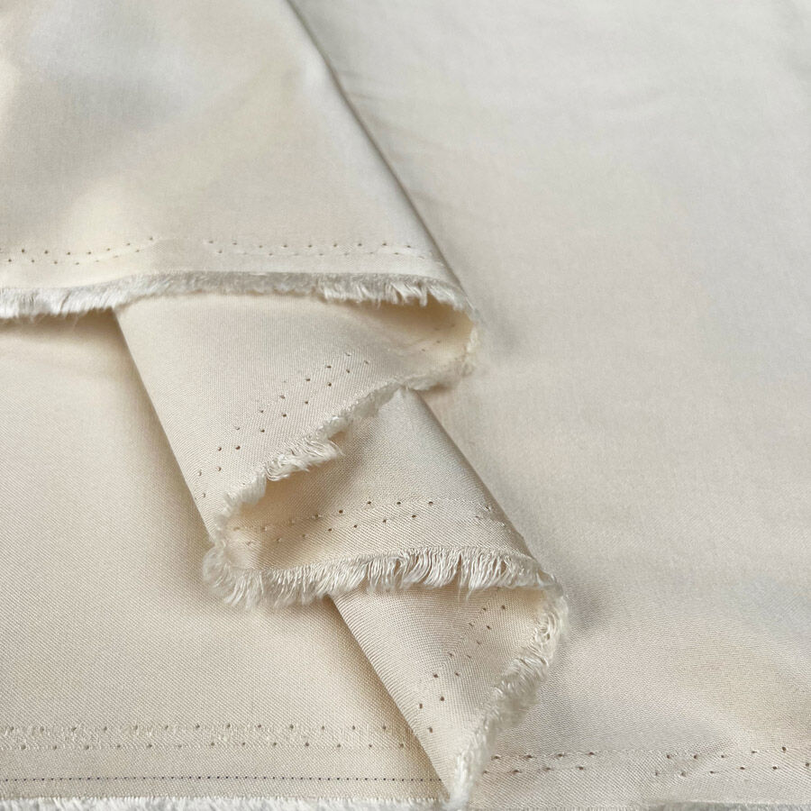 Plain Viscose Satin Off White Rayon Woven Dress Fabric Fold