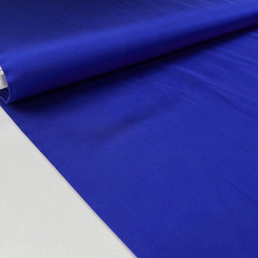 Plain Viscose Satin Royal Blue Rayon Woven Dress Fabric Bolt