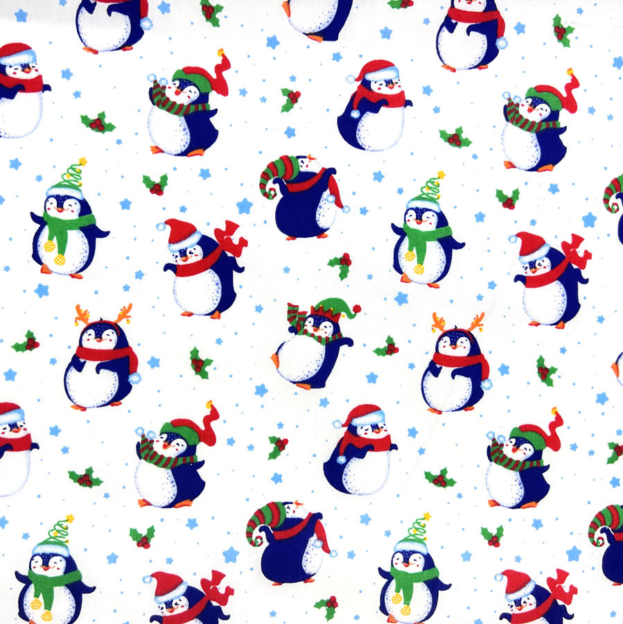 Poly Cotton Craft Fabric White Penguins Party Pingu Edbd9Ada 5286 4660 92A9 3C253Ec115E2