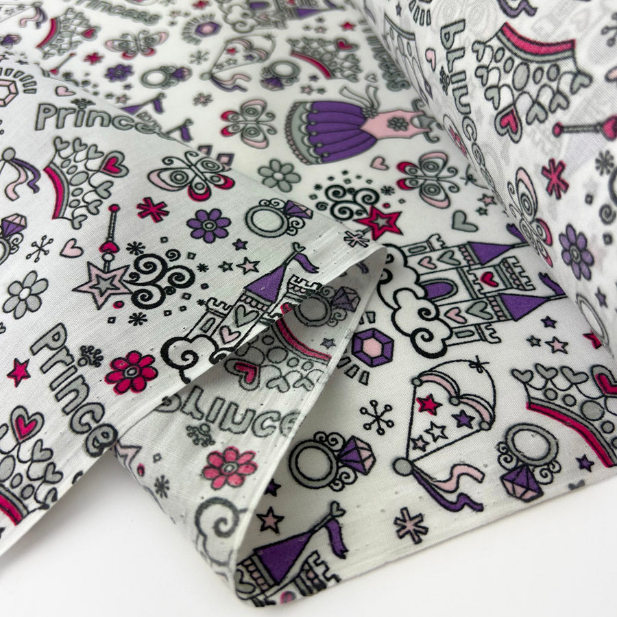 Polycotton Poplin Print Party Princess Fold