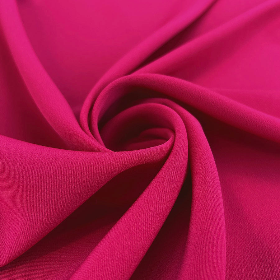 Polyester Dress Fabric Landon Smooth Crepe Cerise