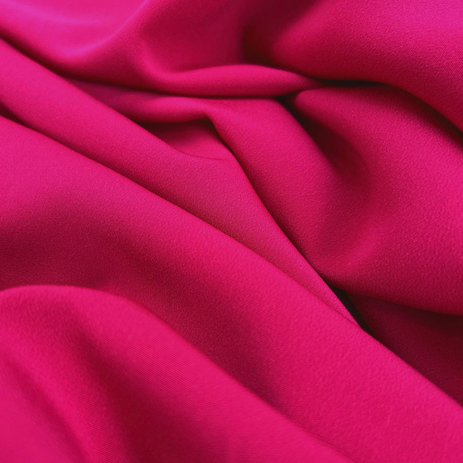 Polyester Dress Fabric Landon Smooth Crepe Cerise
