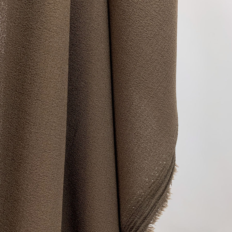 Polyester Dress Fabric Barca Crepe Brown Hang