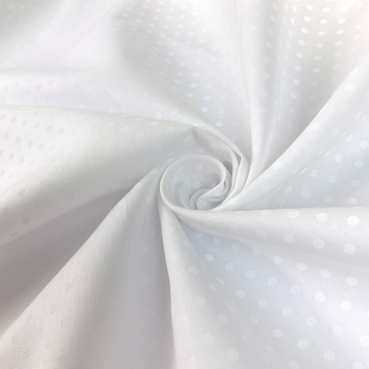 Poplin Prints The Crafty Spot Soft White Spotted Cotton Poplin Dress Craft Fabric Swirl