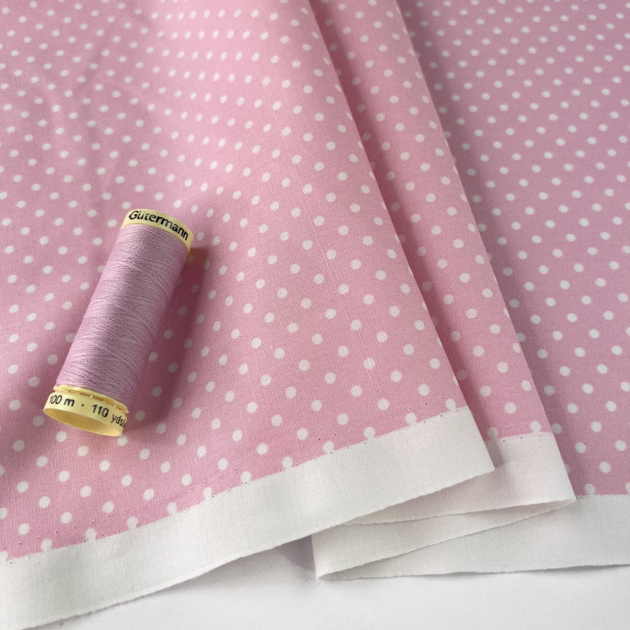 Poplin Print The Crafty Spot Baby Pink Cotton Dress Fabric