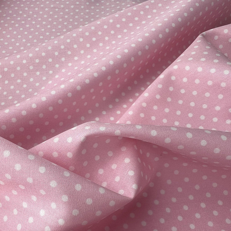Poplin Print The Crafty Spot Baby Pink Cotton Dress Fabric