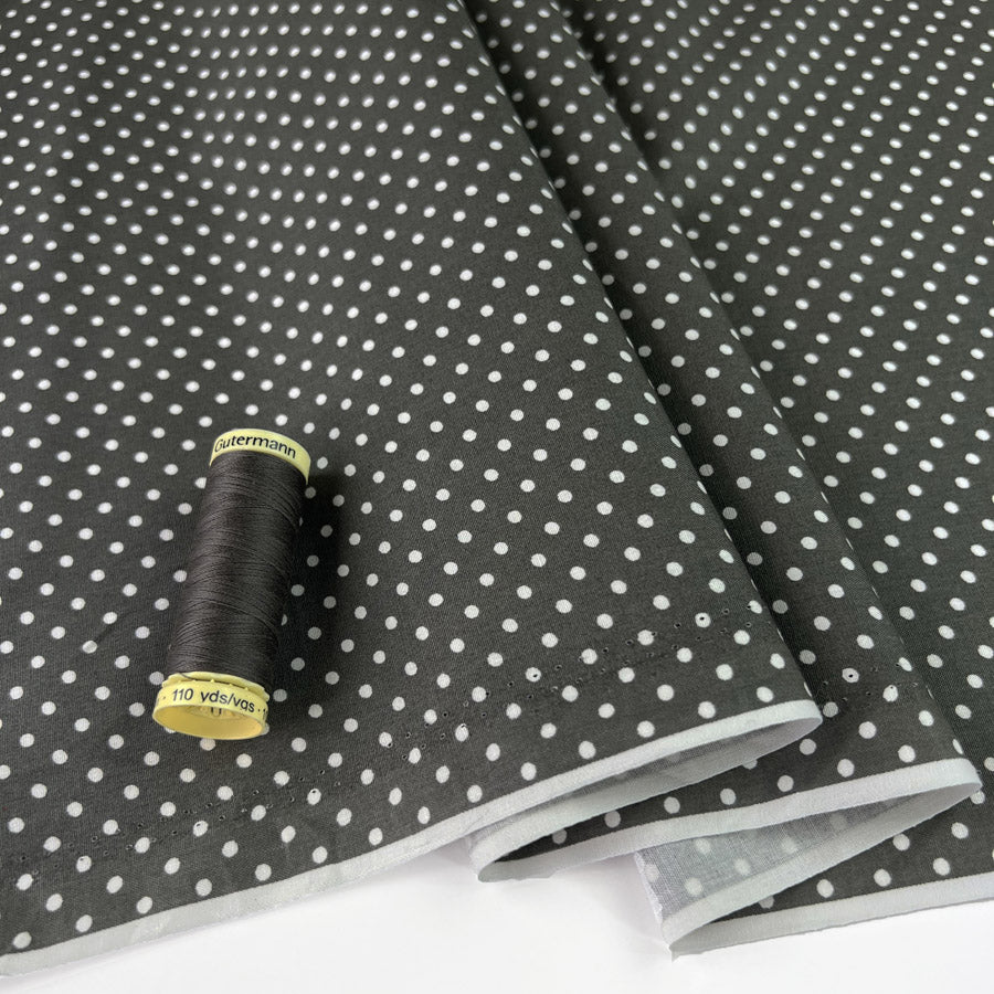 Poplin Print The Crafty Spot Grey Cotton Dress Fabric