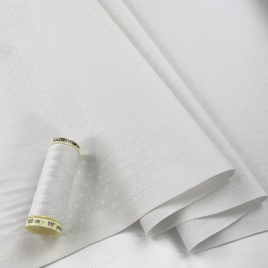 Poplin Print The Crafty Spot Soft White Cotton Dress Fabric