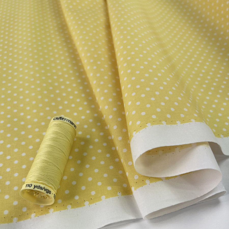 Poplin Print The Crafty Spot Yellow Cotton Dress Fabric
