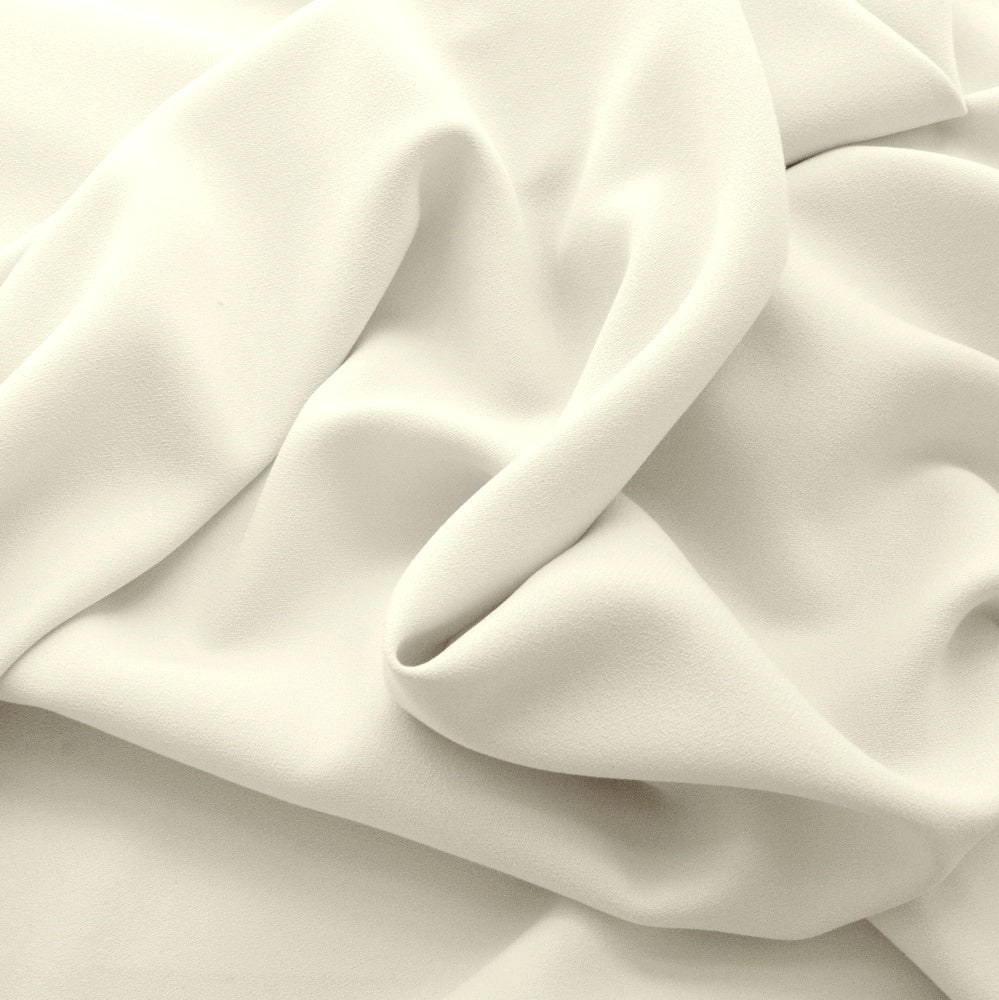 Prestige Ivory Stretch Polyester Ivory Crepe Fabric