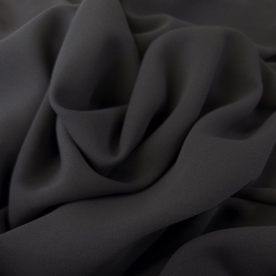 Prestige Gun Metal Polyester Crepe Dressmaking Fabric