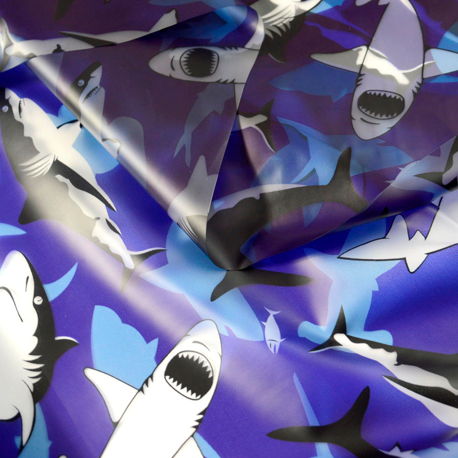 Printed Pu Polyurethane Shark Coat Bag Material Cu1