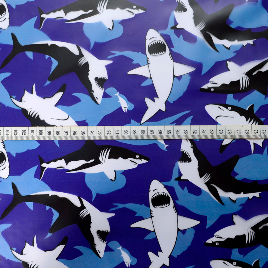 Printed Pu Polyurethane Shark Coat Bag Material S