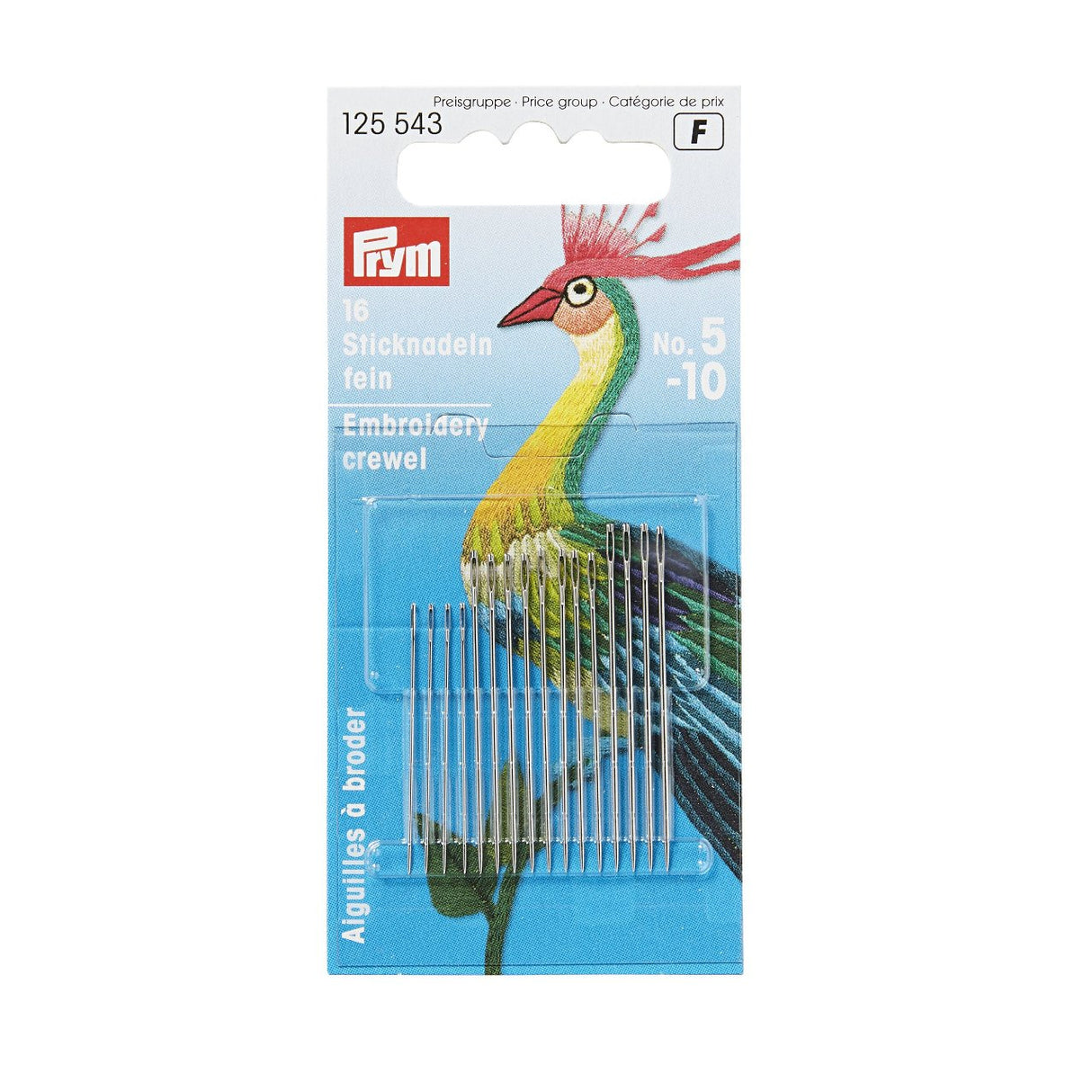 Prym Assorted Embroidery Crewel Needles 125543
