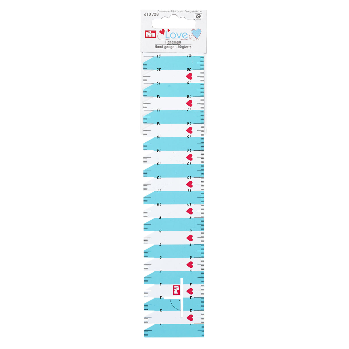 Prym Love Hand Measuring Gauge Blue