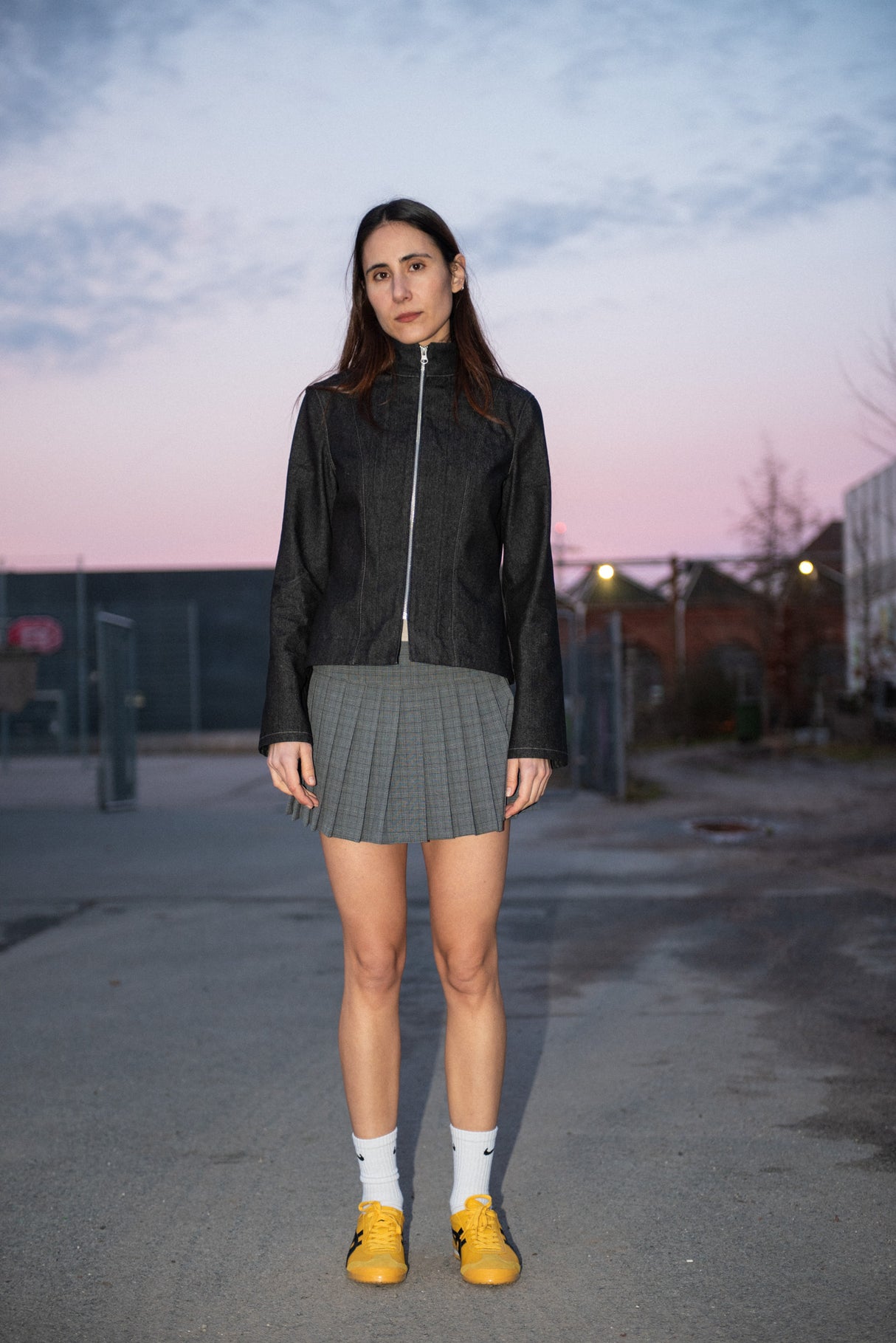Puff pencil zip vest basic sleeves pattern 2