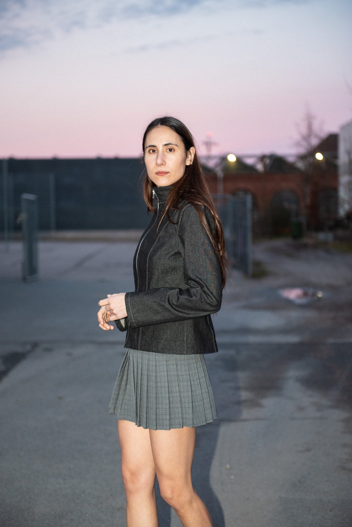 Puff pencil zip vest basic sleeves pattern 5