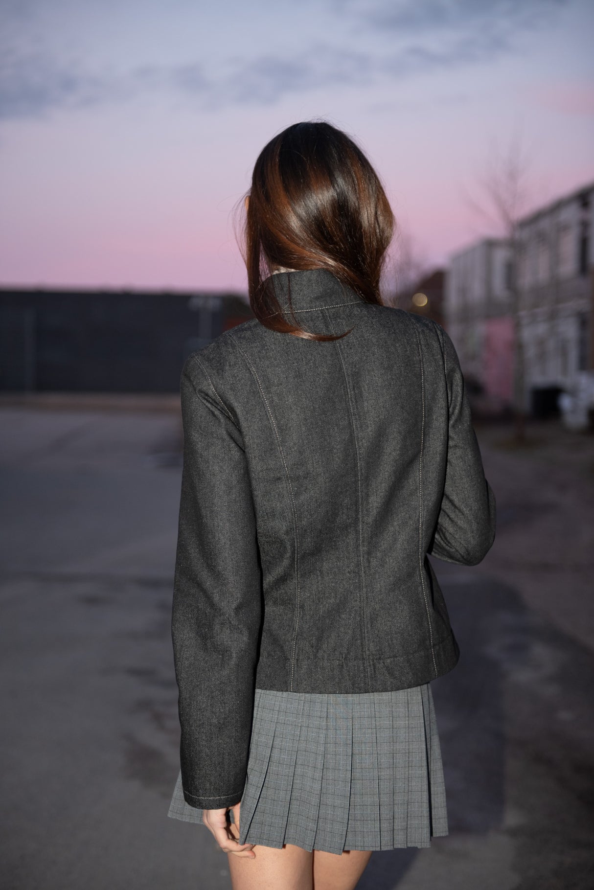 Puff pencil zip vest basic sleeves pattern 7