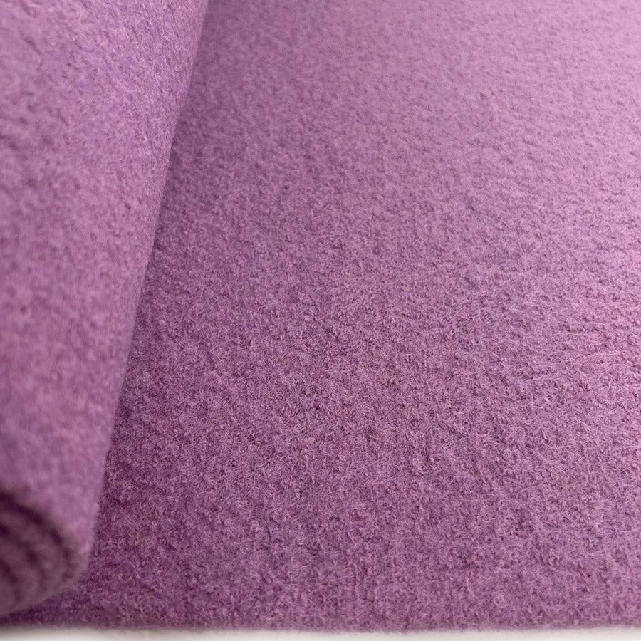 Pure Luxury Boiled Wool Fabric Lilac Pink Bolt