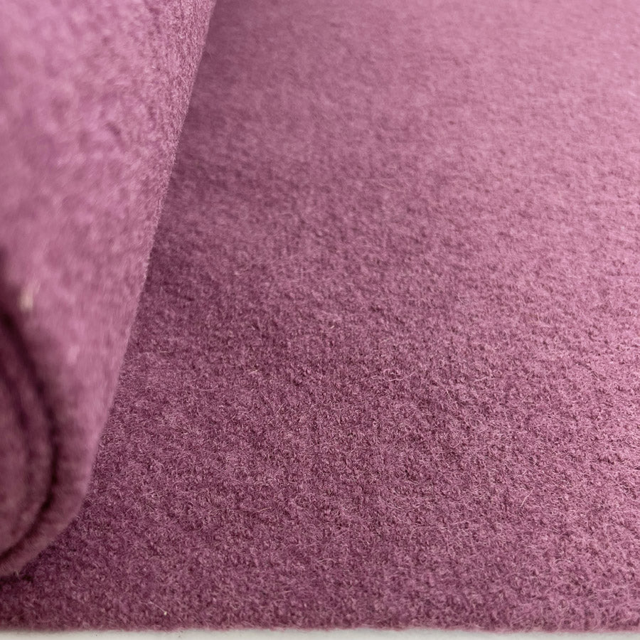 Pure Luxury Boiled Wool Fabric Purple Pink Blush Bolt