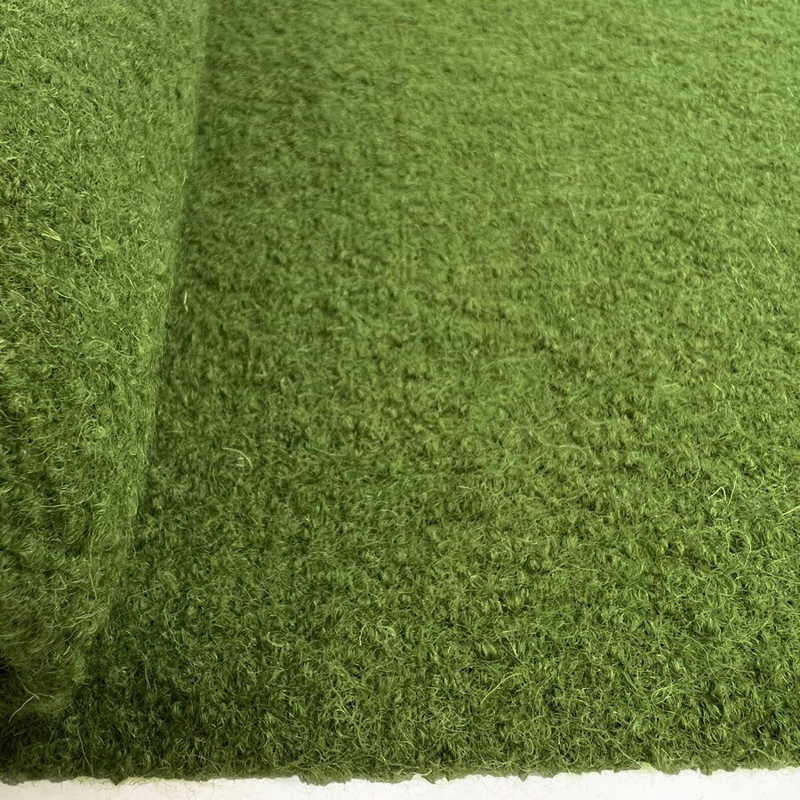 Pure Luxury Boiled Wool Fabric Vivid Green Bolt