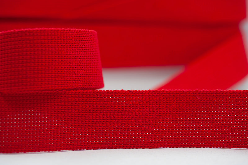 Quality Webbing Plain Red 40mm Wide Bag Strap