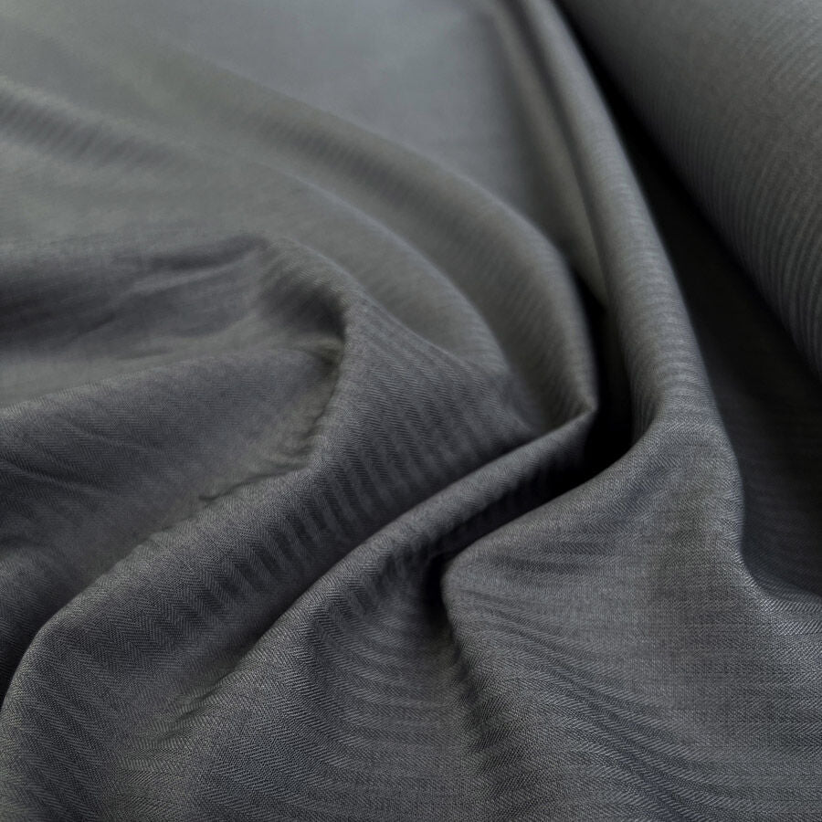 Ralphs Shirting Dark Grey Cotton Deadstock Designer Fabric