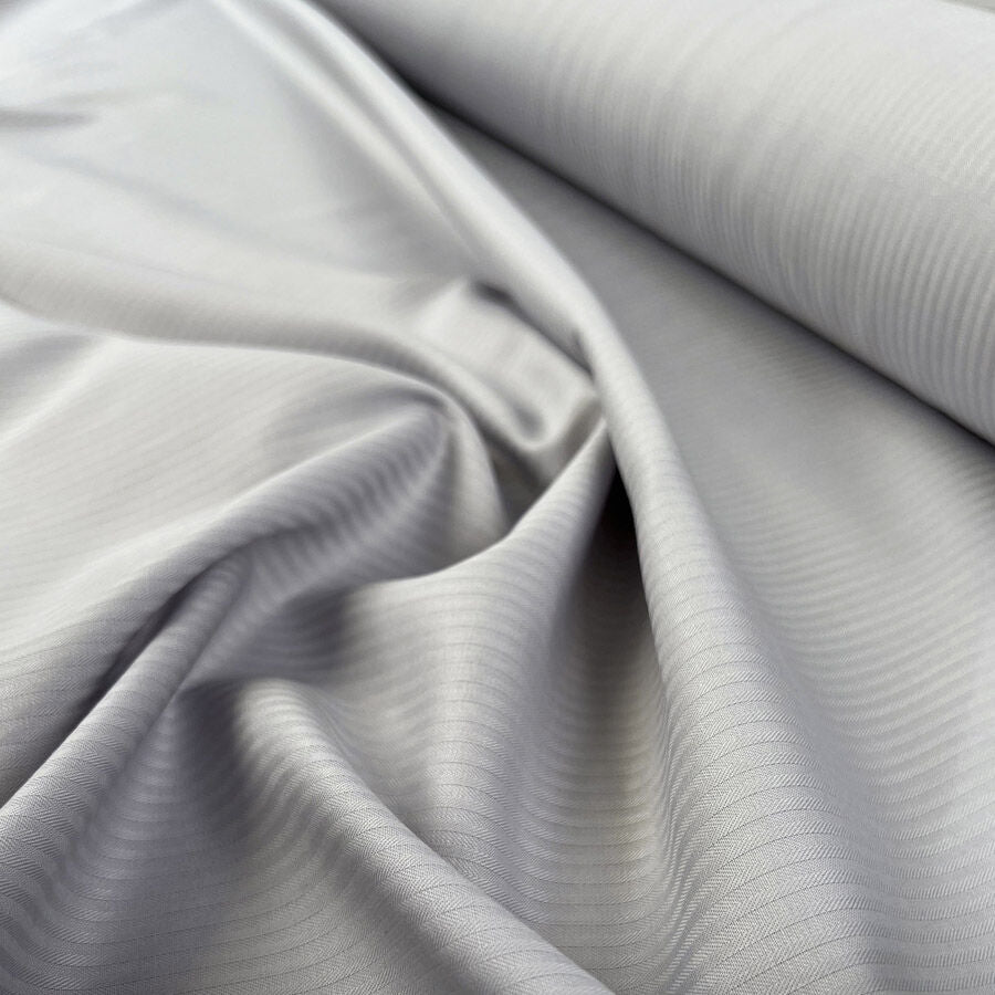 Ralphs Shirting Pale Grey Cotton Deadstock Designer Fabric
