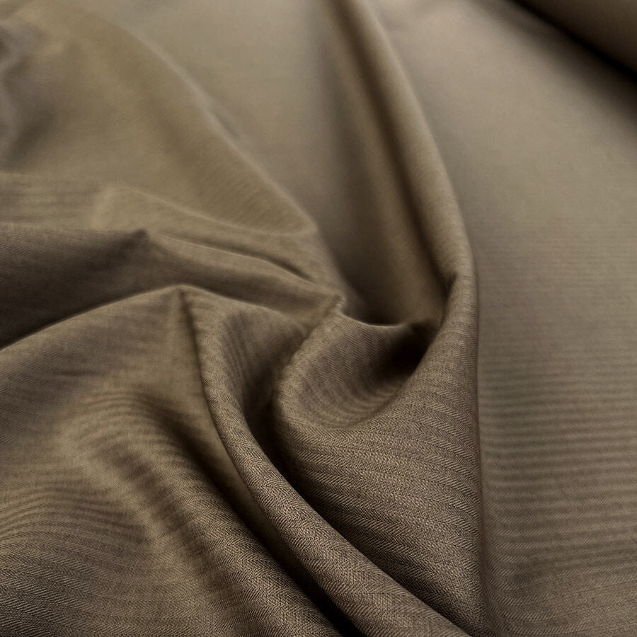 Ralphs Shirting Taupe Brown Cotton Deadstock Designer Fabric