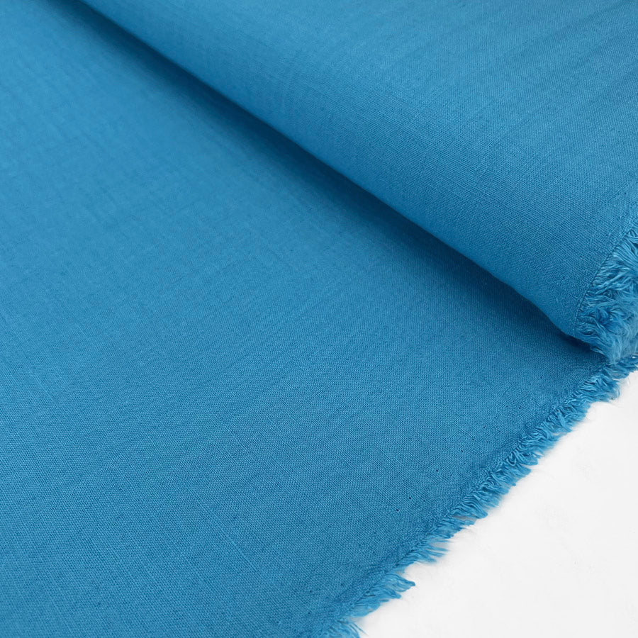 Raye Turquoise Fine Polyester Linen Look Dress Fabric Bolt