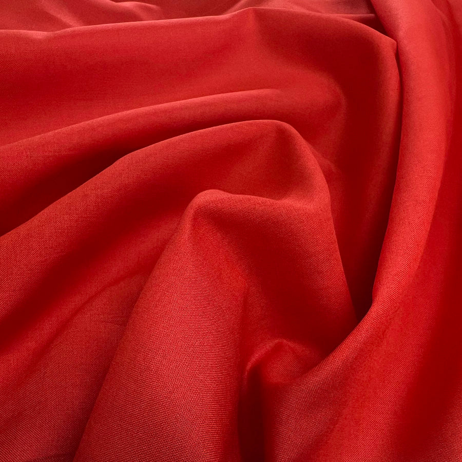 Red Cotton Voile Lightweight Fine Dress Shirt Fabric