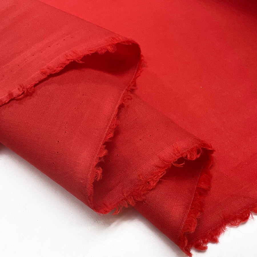 Red Cotton Voile Lightweight Fine Dress Shirt Fabric Fold