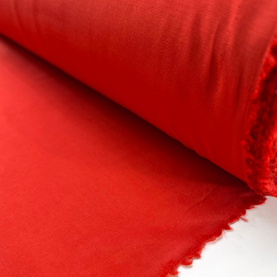 Red Cotton Voile Lightweight Fine Dress Shirt Fabric Roll