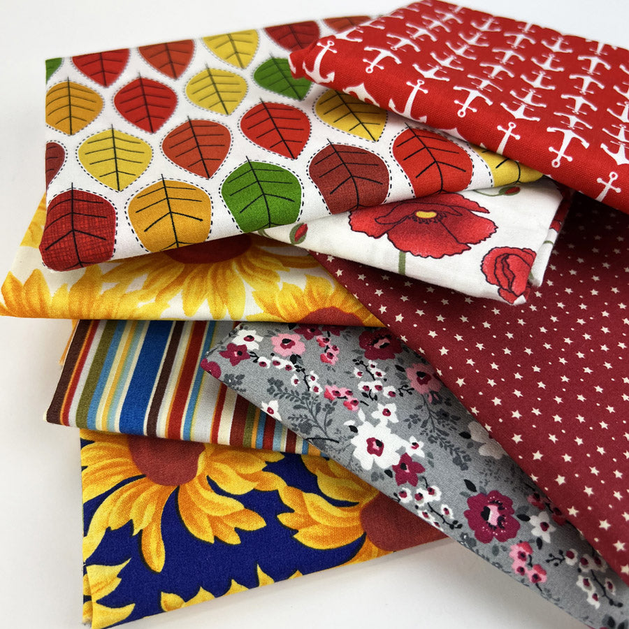 Red Yellow Fat Quarter Craft Cotton Bundle Example
